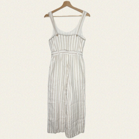 St. Tropez White and Gray Striped Midi Dress - Picture 4 of 4